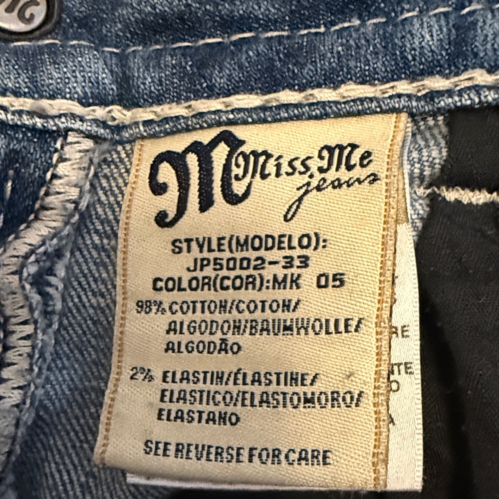 Miss Me Denim Boot Cut Jeans with Embellished Pockets - Picture 6 of 7